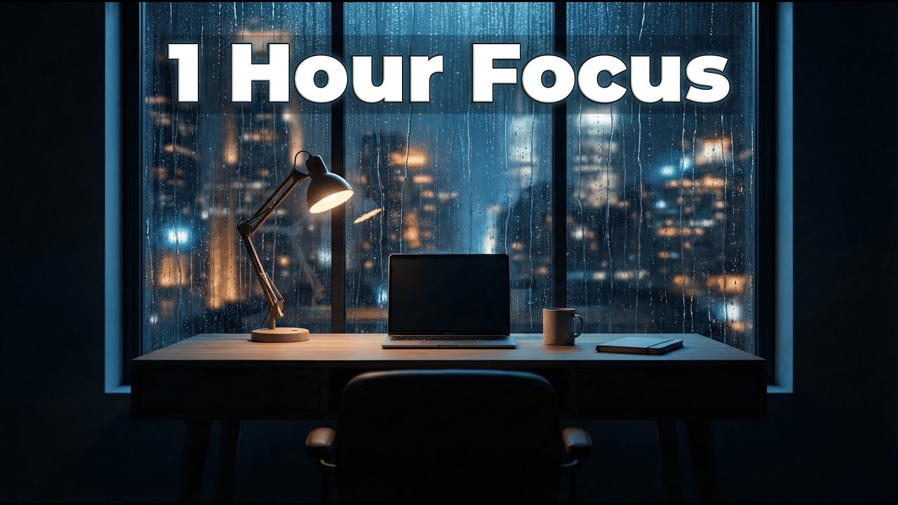 Study Focus Time 1 Hour Deep Focus Timer for Study & Work | Rain Sounds | No Music - YouTube