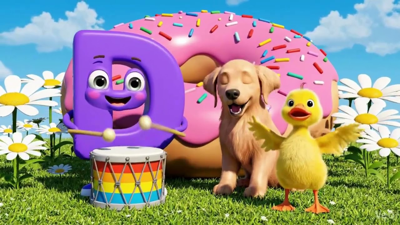 The Dancing D Song 🥁 Learn Letter D for Toddlers | ABC Phonics & Nursery Rhymes