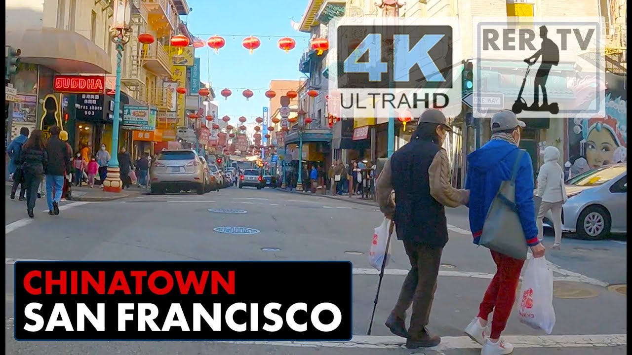 4K SF - Chinatown 👍 e-scooter tour