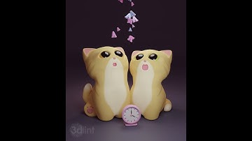 Cats at 4AM (Blender3D) #shorts