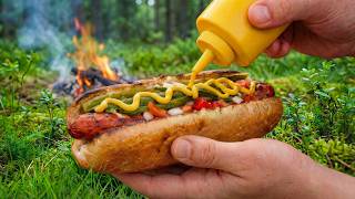Download Lagu Chicago-Style Hot Dog Made From Scratch | Outdoor Campfire Cooking MP3