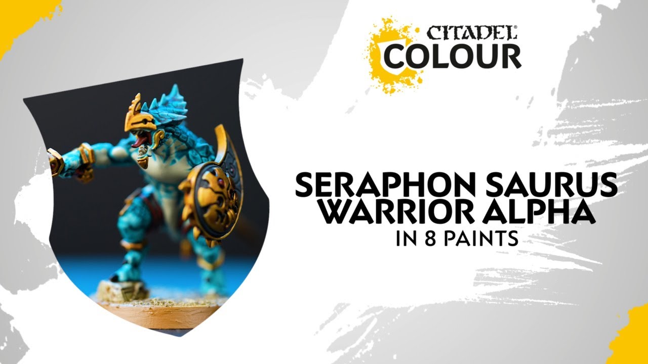 Seraphon Saurus Warrior Alpha in 8 paints