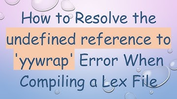 How to Resolve the undefined reference to 