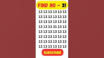 Find the Different Number | Can You Spot It? 🤔 |
