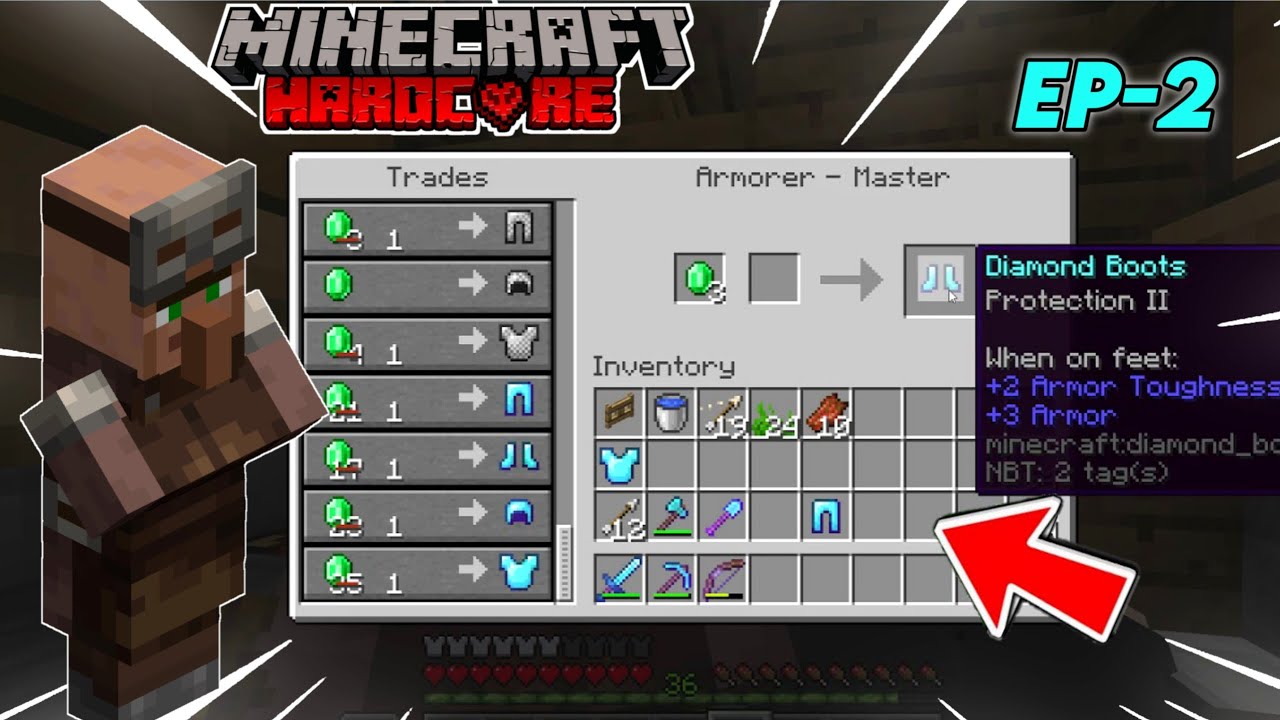 I Got Full Diamond Armour And Tools In Minecraft Hardcore (Hindi) | Ep ...