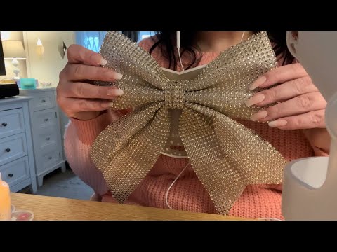 ASMR // Various triggers, whispered. Tapping, scratch tapping, glass tapping, candle crackle wick