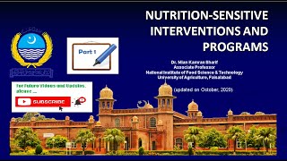 1c Nutrition specific and nutrition sensitive interventions