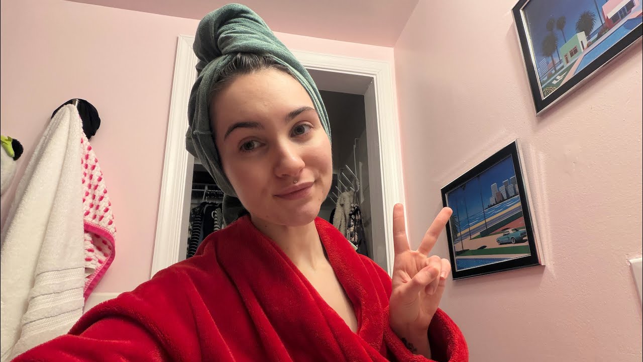 ASMR post shower routine! 🚿🧼🛀