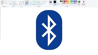 How to draw The Bluetooth Logo on Computer using Ms Paint | Bluetooth Logo Drawing.