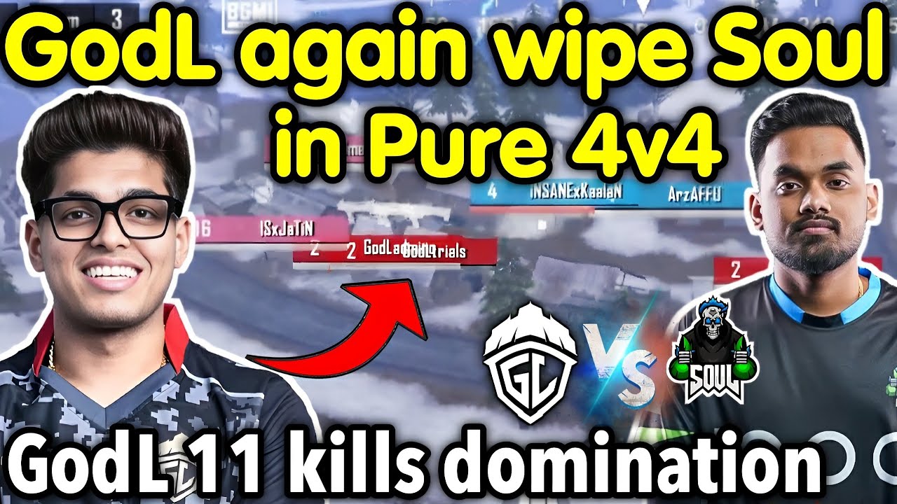 Godlike again wipe Soul in pure 4v4 fight 🔥 Godlike wipe back to back ...
