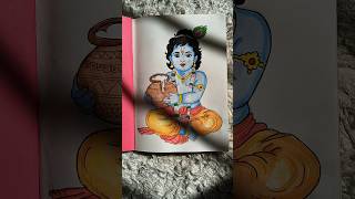 cute krishna drawing 🙏#drawing #yashomatimaiyasebolenandlala #art