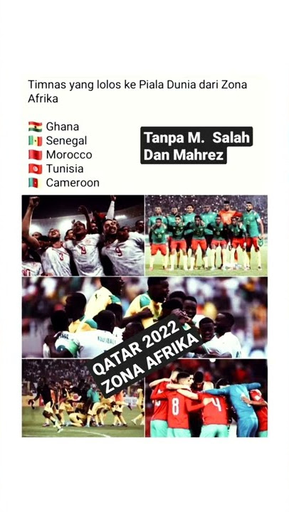 Negara Zona Africa yg lolos ke Qatar 2022 #shorts
