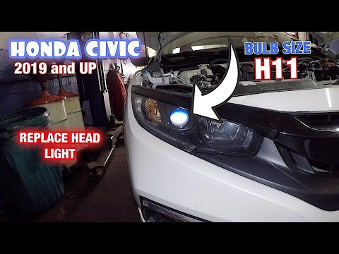 Honda civic 2017, 2018, 2019 이상에서 헤드라이트 전구를 교체하는 방법