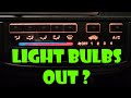 How to replace light bulbs in Honda Civic heater control panel 1996-2000