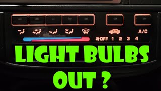 How to replace light bulbs in Honda Civic heater control panel 19962000