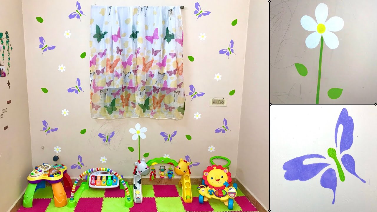 Kids Room Wall Painting Wall Painting Ideas For Girls’ Room Stencil
