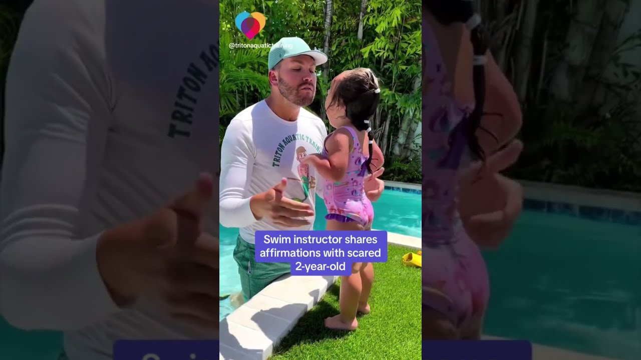 Swim Instructor Shares Affirmations With Scared 2 Year Old Shorts
