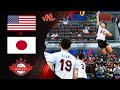 JAPAN vs USA Volleyball | CRAZY 5 Sets | VNL 2018 | Breaks REMOVED