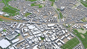 Heerlen city Netherlands 3d model 40Km