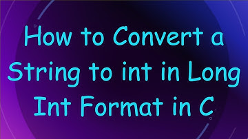 How to Convert a String to int in Long Int Format in C