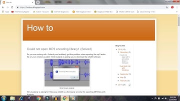 Could not open MP3 encoding library1 (Solved)