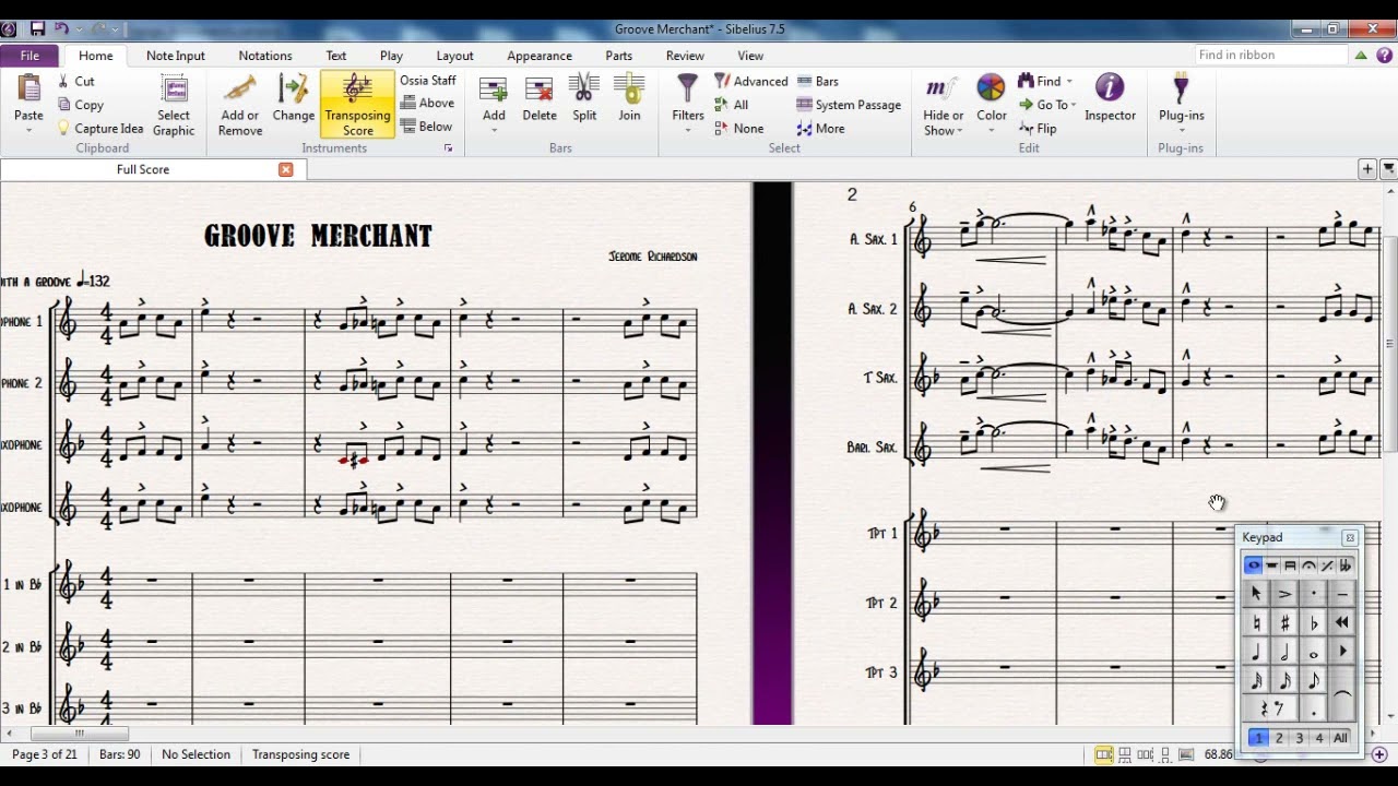 Sibelius 7.5 Tutorial Series Transpose Your Score YouTube