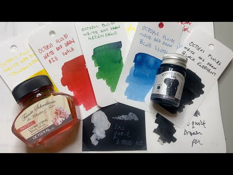 Octopus Fluids write & Draw Pigment Inks review – FOUNTAIN PEN INK ART
