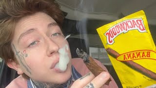 first time trying a BANANA BACKWOOD blunt hotbox
