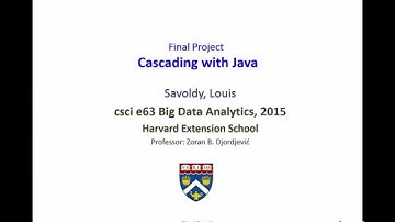 CSCI E-63 Big Data Analytics Final Project: Cascading for Java - 2 min video