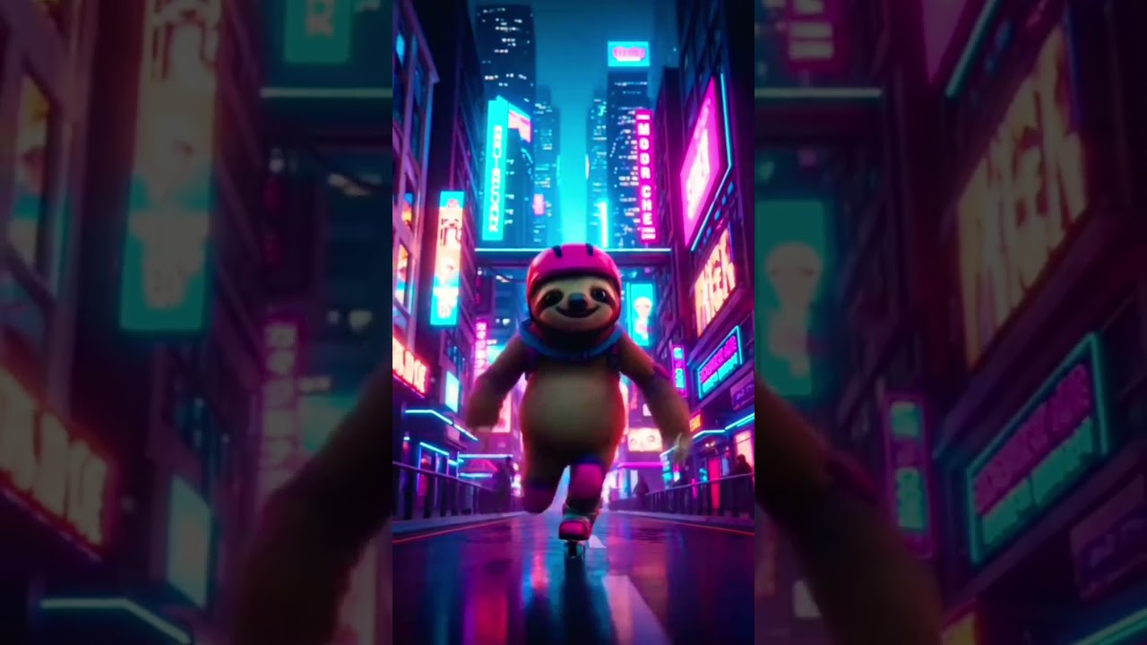 Cute Sloth Skating | Funny Viral Video 🛼🔥