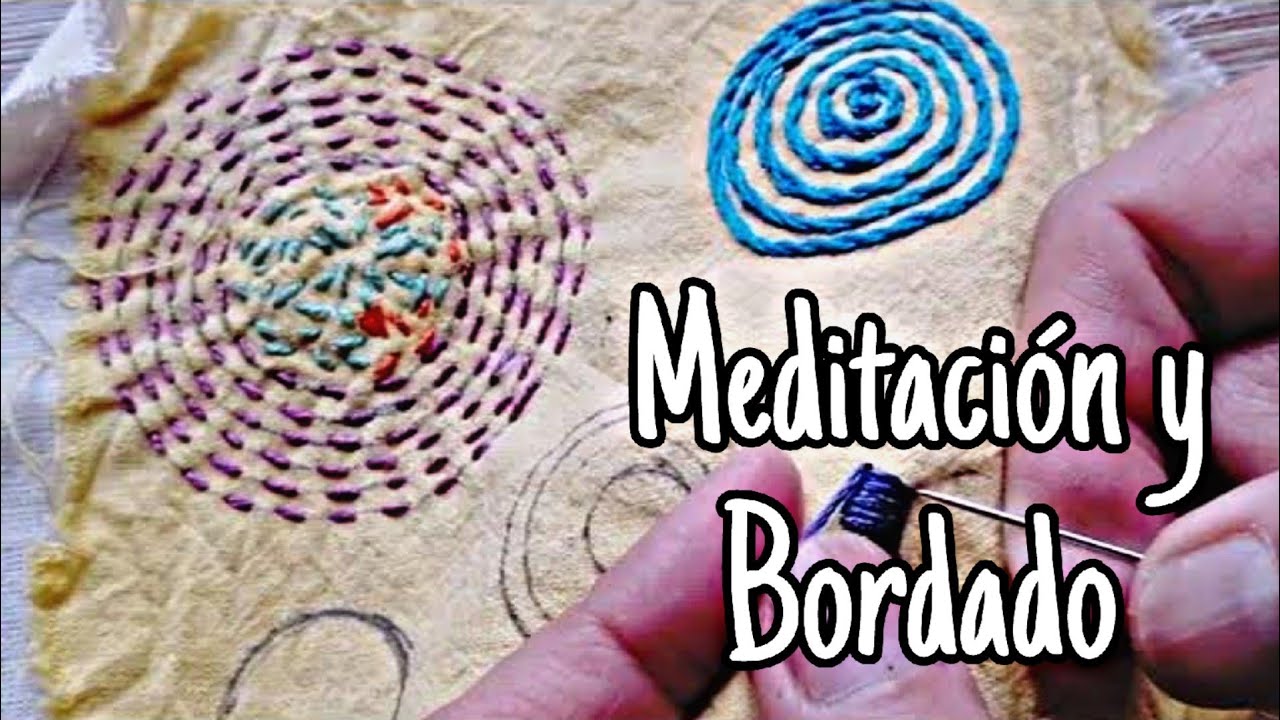 BORDAMOS CÍRCULOS Y ESPIRALES MUY CREATIVOS / BORDADO EXPERIMENTAL #slowstitching