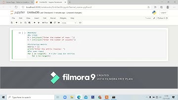 tutorial membuat matriks pada python