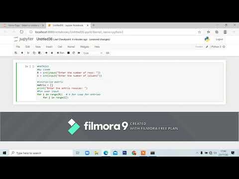 tutorial membuat matriks pada python