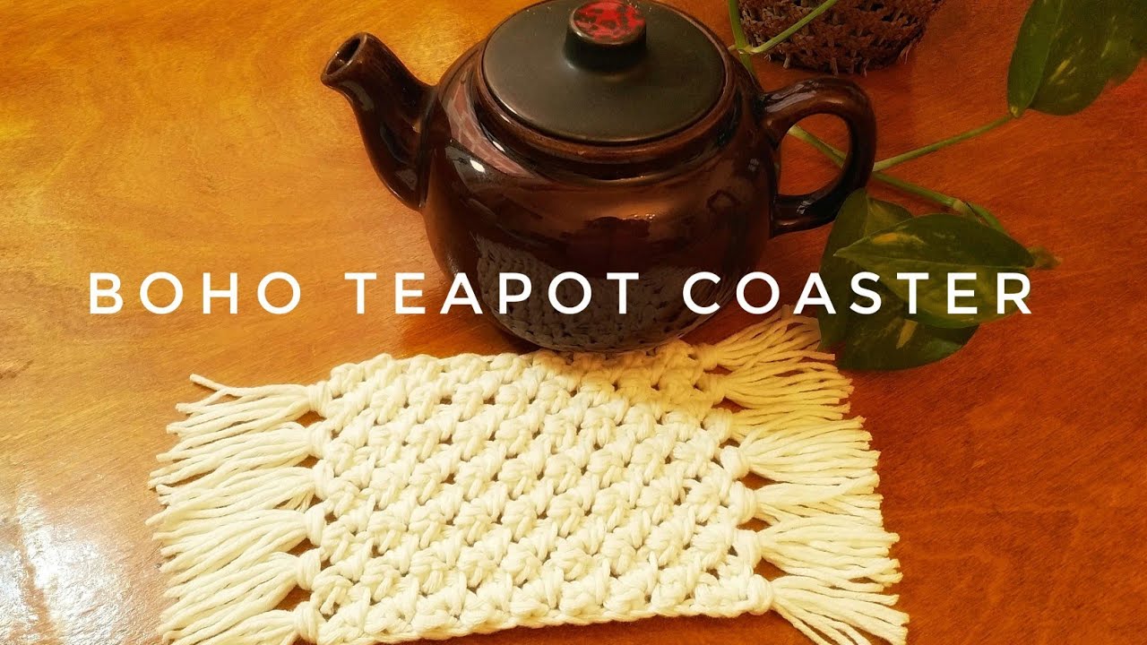 How to Crochet Coaster Potholder Boho Fast Best Selling ☕️ YouTube