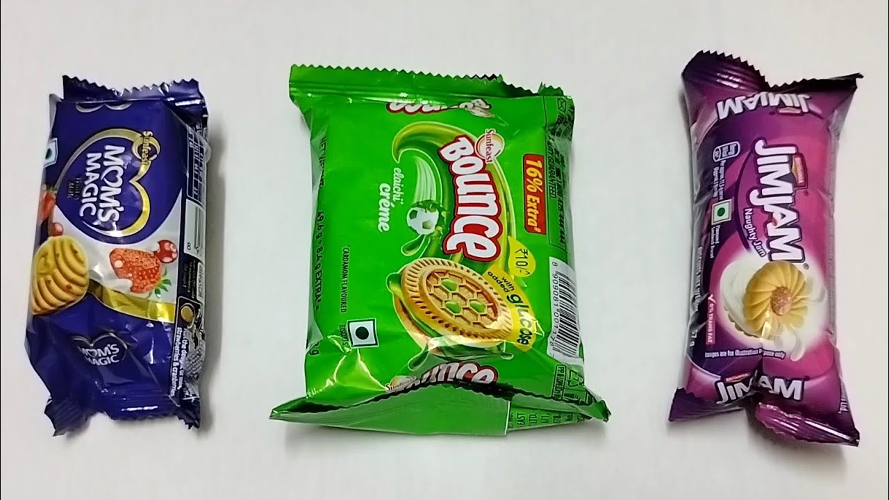 Mom's Magic Fruit & Milk vs Bounce Elaichi vs Jimjam || Cookies 🍪🍪 || Biscuit 🍪