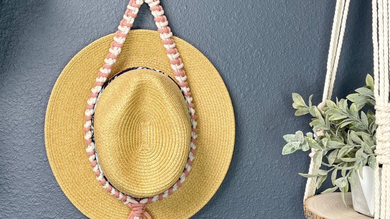 Macrame Hat Hanger on a Branch — Timms Made