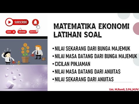 LATIHAN SOAL BUNGA MAJEMUK, CICILAN PINJAMAN, ANUITAS PADA MATA KULIAH MATEMATIKA EKONOMI