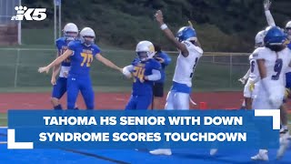 Tahoma High School senior with Down syndrome scores touchdown before homecoming game
