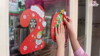 Cách Dán Decal 2 Mặt Trang Trí Noel Lên Kính Không Bị Nhăn Vô Cùng Đơn Giản
