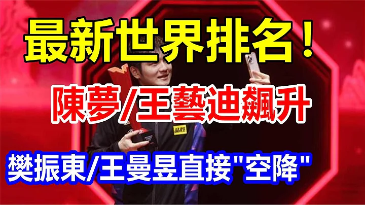 最新世界排名! 陈梦/王艺迪飙升，樊振东/王曼昱直接 "空降" - 天天要闻