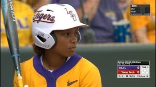 LSU vs Texas Tech Softball 2019 NCAA Softball Championship Regionals (May 19)