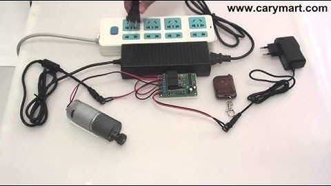 2 Channel Momentary Remote Switch Controls DC Motor to Rotate Forward and Reverse