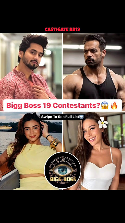 Bigg Boss 19 Contestants List 🔥 | #biggboss