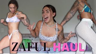 HUGE ZAFUL TRY ON HAUL | bikinis, dresses, sets, shorts… - YouTube