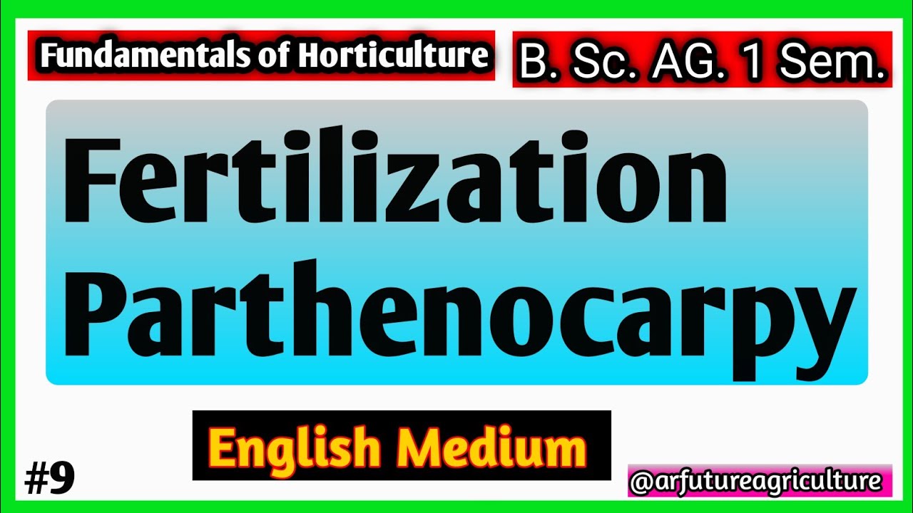 Fertilization & Parthenocarpy | Fundamentals of Horticulture | B.Sc. Ag. ICAR, NEET | English Medium