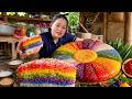 Riesiger Regenbogen-Sonnenkuchen aus Klebreismehl | Fantastisches vietnamesisches Dorfrezept