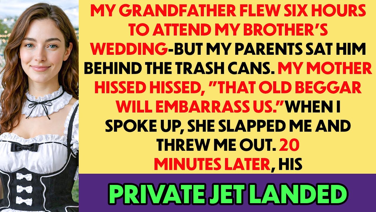 Grandpa Flew To My Brother’s Wedding—Mom Sat Him By Trash, Slapped Me. Then His Helicopter Landed…