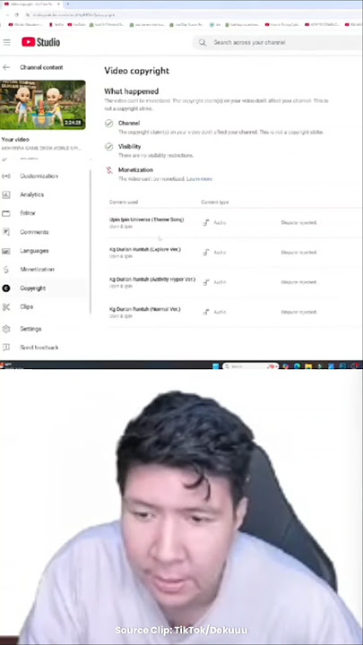 WINDAH BASUDARA GOT COPYRIGHT CHARGED BECAUSE OF THE UPIN IPIN GAME, HOW CAN THAT BE? #streamers ...