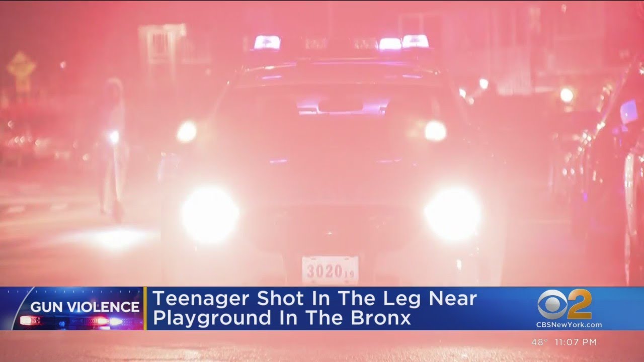 Teenager shot in the leg near playground in the Bronx - YouTube