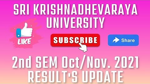 2nd Semester Results Update | October/November 2021 | Sri Krishnadhevaraya University